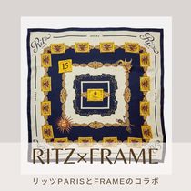 Ritz Paris x FRAME シルクスカーフ クリームマルチ