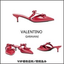 国内送/送関込【ValentinoGaravani】レザー パンプス リボン付き