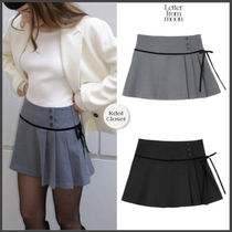 韓国 スカート [LETTER FROM MOON] MINUTE RIBBON PLEATS SKIRT