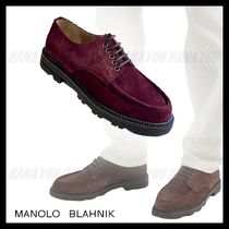 Manolo Blahnik UMAR スエード ダービーシューズ