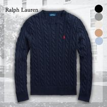 すぐ届く☆Ralph Lauren コットンセーター ケーブルニット ロゴ