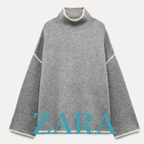 【ZARA】コントラストトリム付きニットセーター 2142/256/802