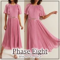 関送込*Phase eight* プリーツ プレーン ミディドレス