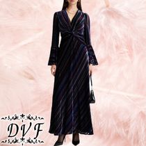 DVF★デヴォレベルベット マキシワンピース ツイスト入り