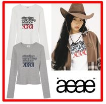 ☆韓国の人気☆【AEAE】☆ATTENTION L/S TEE☆Tシャ.ツ