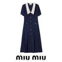 【人気★オシャレ】miumiu マロカイン ロングプリーツドレス