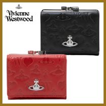 人気【Vivienne Westwood】JEAN 三つ折りミニ財布 凹凸柄*お洒落