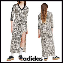 【adidas】ヒョウ レオパード 3ストライプ ドレス Leopard Maxi