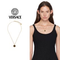 【Versace】ゴールド＆ブラック エナメル メドゥーサ ネックレス