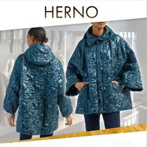 【24AW NEW】 HERNO_women / 花柄キルティングダウンジャケット