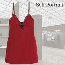 関税込★VIP価格【SELF PORTRAIT】サテン ストラップ ミニドレス