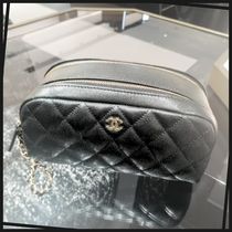 CHANEL シャネル  クラシック チェーンポーチ ブラック Men’sも