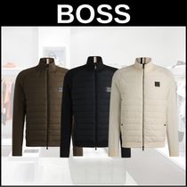 関税送料込【BOSS】ジップアップジャケット ミックスマテリアル