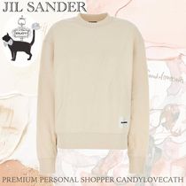 JIL SANDER Melange Cream Cotton Oversize Sweatshirt