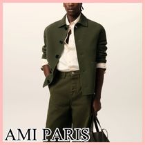 AMI PARIS ウールニット Boxy ボタン ジャケット Green 送料込み