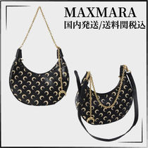 送料関税込/MAXMARA / ムーンスクリーンプリントバッグ