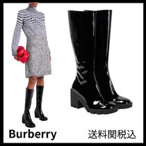 送料関税込★Burberry★ストライドパテントレザーニーハイブーツ