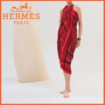 HERMES 25SS 日本未入荷 レディース マキシパレオ コットン 綿