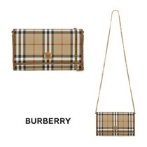 BURBERRY 24FW チェーン ストラップ チェック ウォレット バッグ