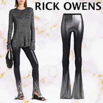 【RICK OWENS LILIES】シルバーメタリック ジャージー レギンス