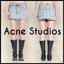 送料間税込 Acne Studios ミニスカート デニム ブルー ベージュ