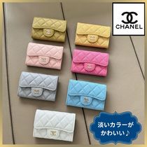 淡いカラーがかわいい♪【CHANEL】 クラシックカードホルダー