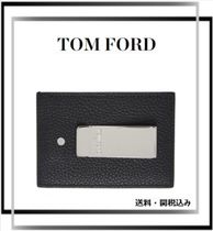 TOM FORD ブラック ソフトグレインレザー マネークリップ