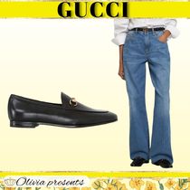 GUCCI>>10mmホースビット付きJordaanレザーローファー