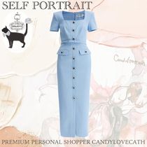 SELF PORTRAIT MIDI CRAPE DRESS