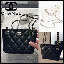 上品な逸品♪【CHANEL】25C CCロゴ チェーンクラッチバッグ