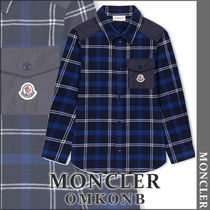 【国内発送・関税込】MONCLER ロゴパッチフランネルシャツ