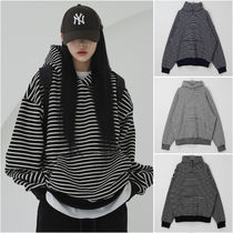 韓国発!【Binary01】Tonic Stripe Hooded Sweatshirt/男女共用