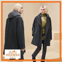 フードは取り外しができて◎ HERMES フード付きカーコート 2色