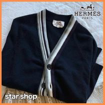 【大人上品ストライプ★】HERMES★カーディガン