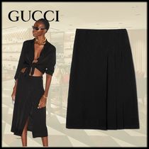 大人気【GUCCI】グッチ シルク ジャカード スカート