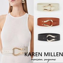 【KAREN MILLEN】ジョッパーズバックル☆ワイドレザーベルト