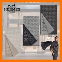 【格上】HERMES リバーシブルマフラー《マイヨン・リズム》