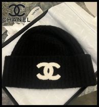 超人気商品☆【CHANEL】シャネル ニット帽 帽子 ブラック