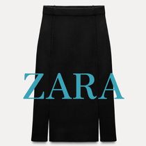 【ZARA】ミディ丈ニットスリットスカート 6427/003/422