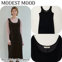 【韓国MODEST MOOD モデストムード】Black Velvet One piece