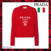 直営店●PRADA●ウールとカシミアのクルーネックセーター