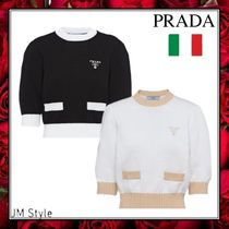 直営店●PRADA●コットンクルーネックセーター