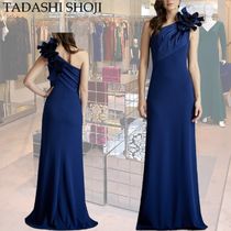 【TADASHI SHOJI】コラ ワンショルダー コントラスト ガウン