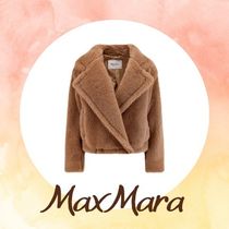 MAXMARA アイコン クロップ テディ ベア コート イン キャメル