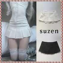 【suzen】Keina Low-Waist Pleated Skirt