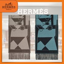 【可愛いデザイン】HERMES Camails Jacquard マフラー 全2種