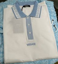 半額セールVERSACE  1013906-1A11278_1W010 GRECA COTTON POLO