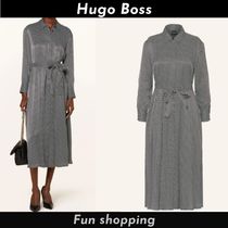 真美子夫人着用【HUGO BOSS】ビスコース シャツドレス