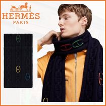 【ユニセックス♪】HERMES ディテール レザー スカーフ