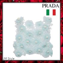 直営店●PRADA●ダリア刺繍入りギピュールトップ